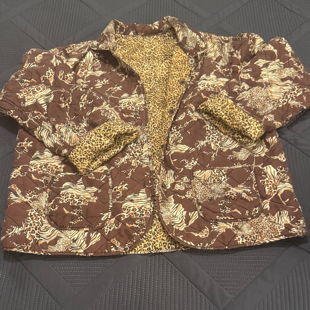 Brown Animal Print Jacket